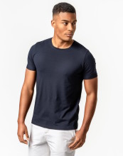 T-shirt coton biologique homme bleu marine living crafts