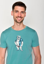 T-shirt homme en coton bio bleu