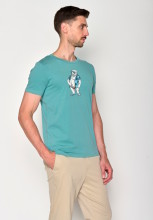 T-shirt motif original en coton bio pour homme