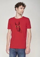 T-shirt homme rouge en coton biologique