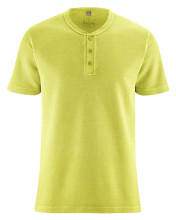 T-shirt patte boutonnage homme couleur vert pomme
