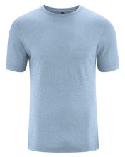 T-shirt homme en chanvre et coton bio bleu clair