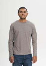 T-shirt homme manches longues coton bio couleur beige