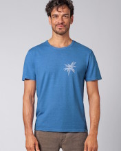 T-shirt chanvre coton bio bleu pour homme