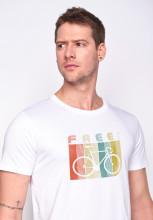 T-shirt blanc avec motif vélo