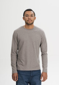 T-shirt homme manches longues coton bio couleur beige