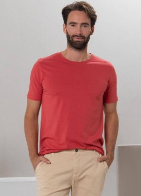 T-shirt coton bio homme rouge