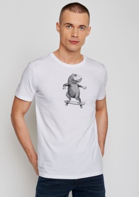T-shirt coton bio blanc imprimé capybara