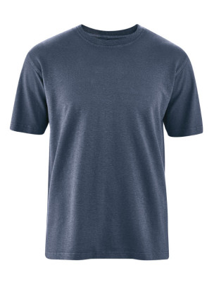 T-shirt classique homme chanvre coton bio couleur bleu ciel d'hiver