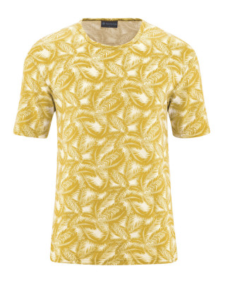 T-shirt chanvre coton bio jaune pour homme