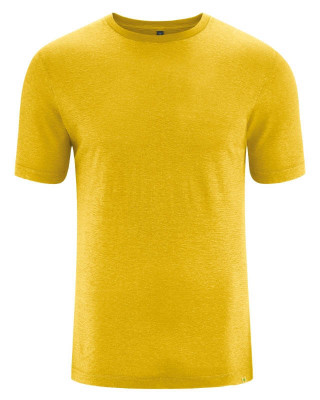 T-shirt chanvre coton bio slim couleurt jaune pour homme