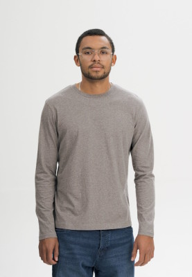 T-shirt homme manches longues coton bio couleur beige