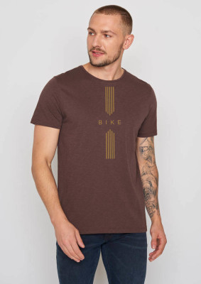 Tee shirt coton bio écologique homme couleur chocolat