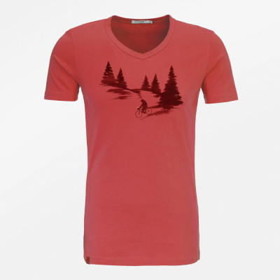 T-shirt slim coton bio rouge