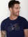 T-shirt bleu marine homme motif vélo