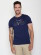 T-shirt coton bio bleu marine pour homme motif vélo