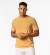 T-shirt coton bio lin jaune homme