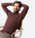 Sous-pull marron coton bio homme
