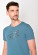 T-shirt bleu homme imprimé vélo