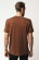 T-shirt caramel en coton bio écologique pour homme