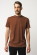 T-shirt coton bio homme couleur mahogany