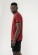 T-shirt rouge en coton bio pour homme