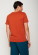 T-shirt rouge orange en coton bio gots pour homme