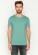 T-shirt coton bio couleur turquoise
