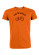 T-shirt orange coton biologique homme motif vélo