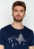 T-shirt coton bio bleu marine homme