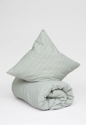 Housse de couette flanelle de coton biologique tons verts