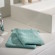 Gant de toilette en coton biologique bleu vert