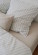 Parure de lit percale de coton biologique blanc rayures bleues