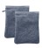 Pack de 2 gants de toilette en coton bio couleur infinity blue. Livingcrafts